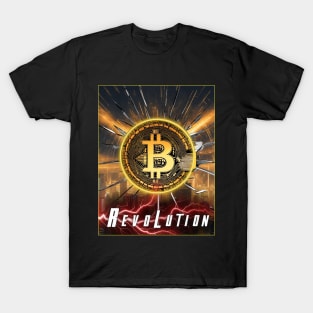 Bitcoin Crypto Revolution Lightning T-Shirt